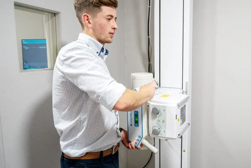 The clinic’s digital X-ray unit